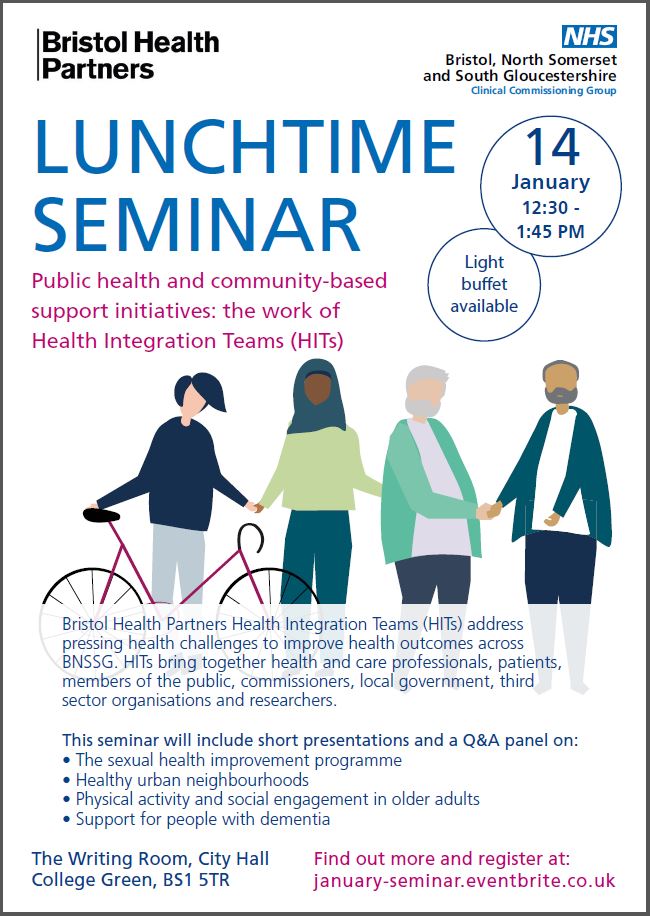 Lunchtime seminar, 12th January 12.30 - 1.45pm, City Hall Bristol, BS1 5TR