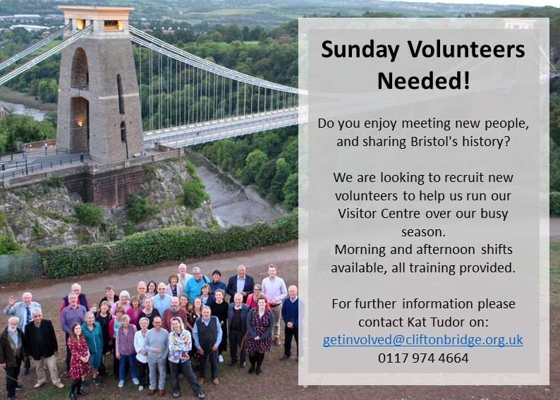Sunday Volunteers needed to help run the Suspesion Bridge Visitor Centre