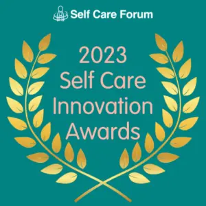 Logo for the 2023 Self Care Innovation Awards