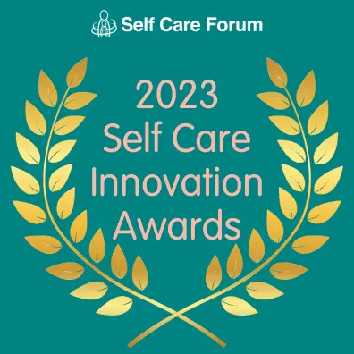 Logo for the 2023 Self Care Innovation Awards