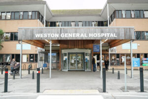 Front entrance to Weston General Hospital.